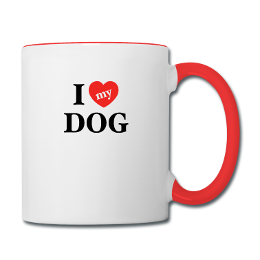 Einzug Tasse - I Love my Dog Shirt Hundebesitzer