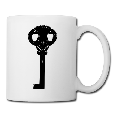 Einzug Tasse - Antik Vintage Retro Schlüssel Vektor Design