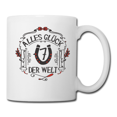 Einzug Tasse - GLÜCKSBRINGER - Alles Glück der Welt | Rot-Schwarz