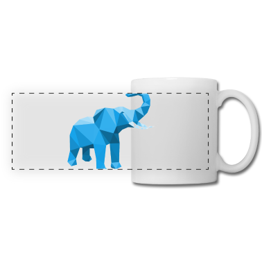 Einzug Tasse - Elefant 3D Blau