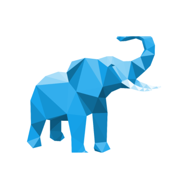 Motiv Elefant 3D Blau