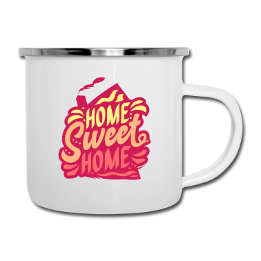 Einzug Emaille Tasse - Home Sweet Home