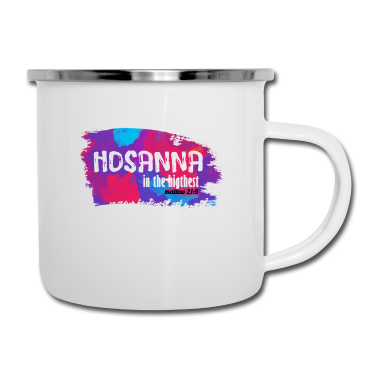 Einzug Emaille Tasse - Hosanna
