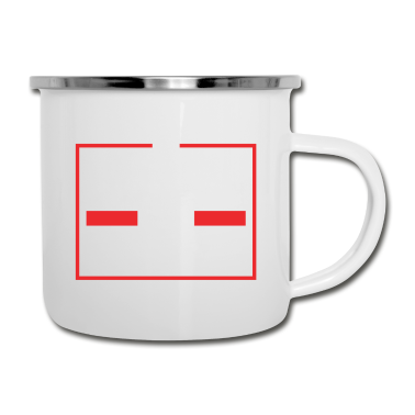 Einzug Emaille Tasse - I build the house - Ich baue ein Haus