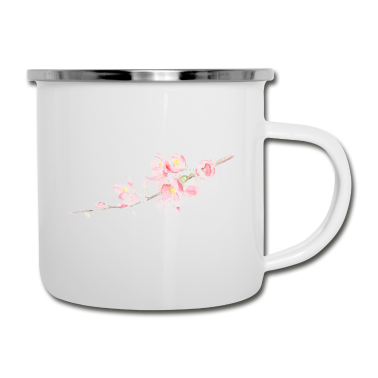 Einzug Emaille Tasse - Kirschblüte - Sakura