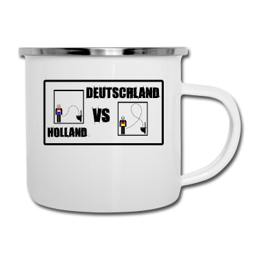 Einzug Emaille Tasse - Der Klassiker, Niederlande vs Deutschland , WC