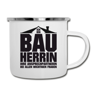 Einzug Emaille Tasse - Bauherrin wichtige Ansprechpartnerin
