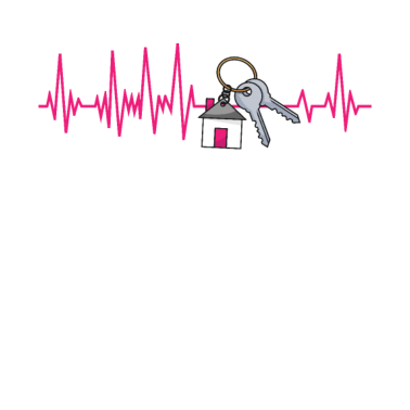 Motiv Bauherrin EKG Herzschlag Hausbau Richtfest