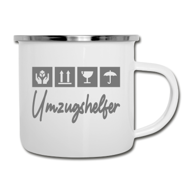 Einzug Emaille Tasse - Umzugshelfer