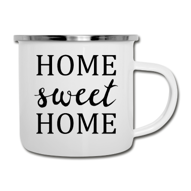 Einzug Emaille Tasse - home sweet home