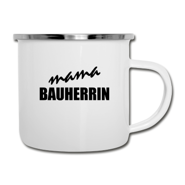 Einzug Emaille Tasse - Häuslbauer Bauherrin Geschenkidee