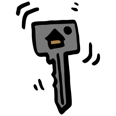 Motiv Hausschlüssel metallisch / house key metallic