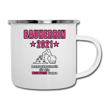 Einzug Emaille Tasse - Bauherrin 2021