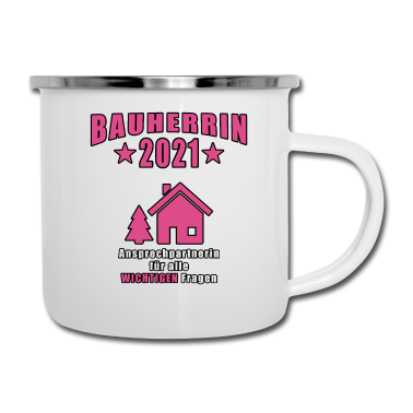 Einzug Emaille Tasse - Bauherrin 2021