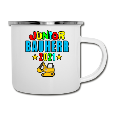 Einzug Emaille Tasse - Junior Bauherr 2021