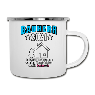 Einzug Emaille Tasse - Bauherr 2021