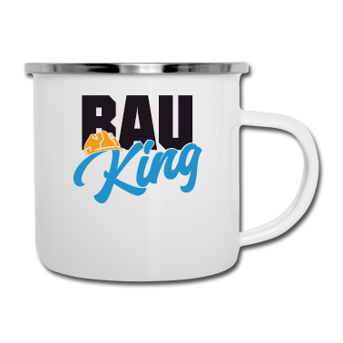Einzug Emaille Tasse - Bauherr Bauking Bau King