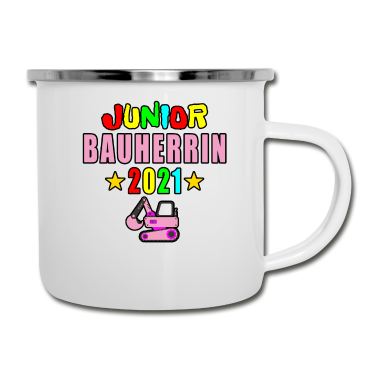 Einzug Emaille Tasse - Junior Bauherrin 2021