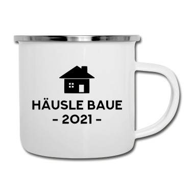 Einzug Emaille Tasse - Häusle baue 2021