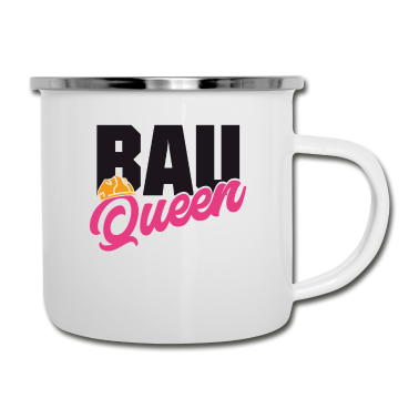 Einzug Emaille Tasse - Bauherrin Bauqueen Bau Queen