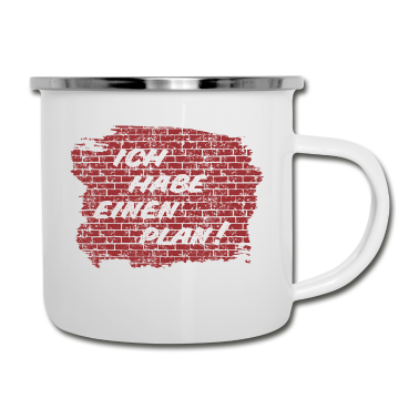 Einzug Emaille Tasse - Kult - Ich habe einen Plan! - DDR TV