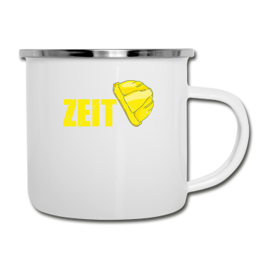 Einzug Emaille Tasse - Bauherr 2021 Keine Zeit muss Baustelle Richtfest