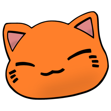 Motiv Nemuri Neko, Schlafende Katze, orange