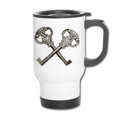 Einzug Thermobecher - Antik Vintage Retro Schlüssel Wappen Design