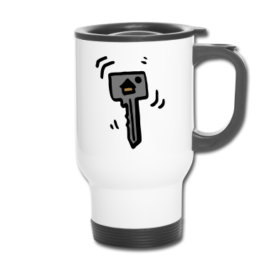 Einzug Thermobecher - Hausschlüssel metallisch / house key metallic