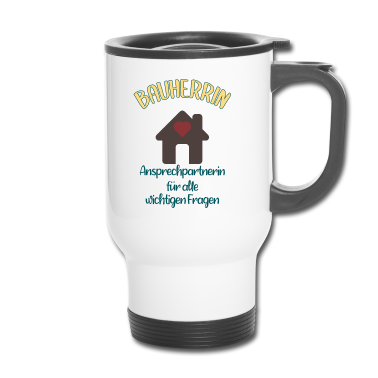 Einzug Thermobecher - Bauherrin Geschenk & Haus bauen