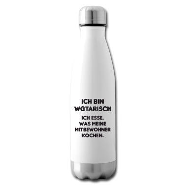 Einzug Trinkflasche - WG Vegetarisch Mitbewohner Geschenkidee Kochen