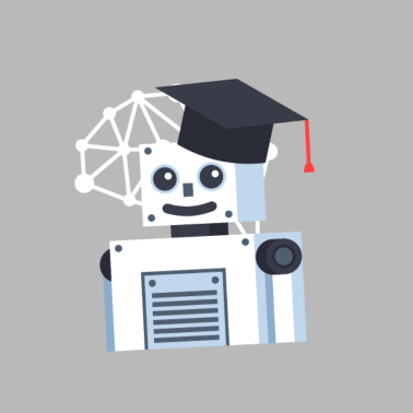 Motiv Studierender Roboter - künstliche Intelligenz