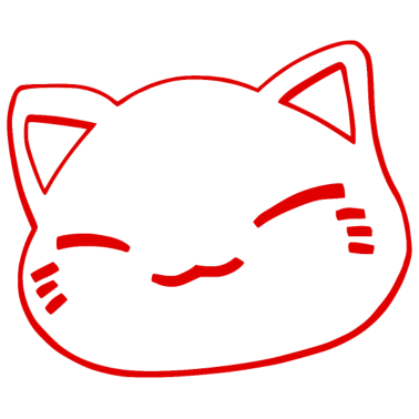 Motiv Nemuri Neko, Schlafende Katze, rot