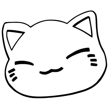 Motiv Nemuri Neko, Schlafende Katze, schwarz