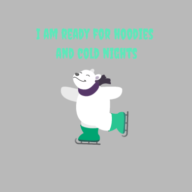 Motiv Eisbär beim Schlittschuhlaufen - Winterdesign