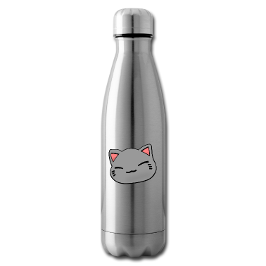 Einzug Trinkflasche - Nemuri Neko, Schlafende Katze, grau
