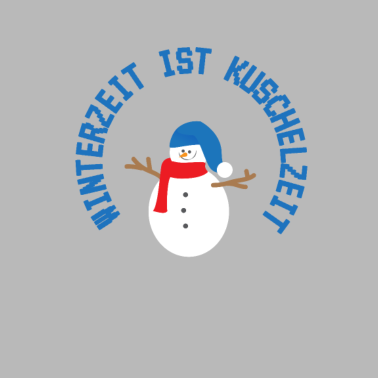 Motiv Winterzeit ist Kuschelzeit - Schneemann mit Mütze