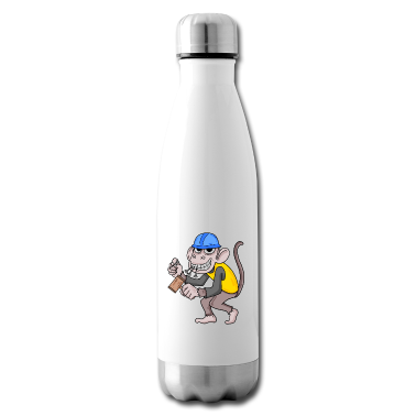 Einzug Trinkflasche - Bauherr Hausbauer Hausbau Affe Geschenk