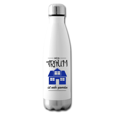 Einzug Trinkflasche - Mein Traumhaus Eigenheim Hausbau Bauherr Geschenk