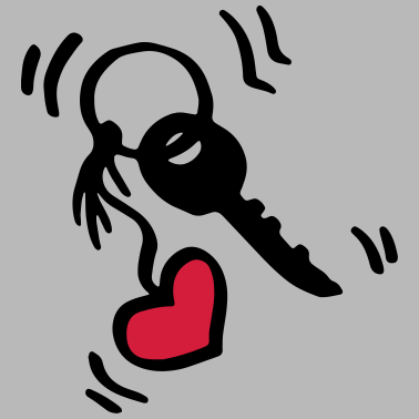 Motiv Schlüssel mit Herzanhänger / key with heart - Herz