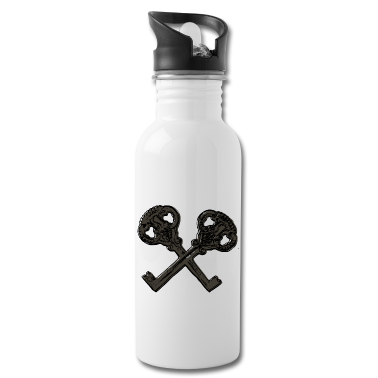 Einzug Trinkflasche - Antik Vintage Retro Wappen Schlüssel Design