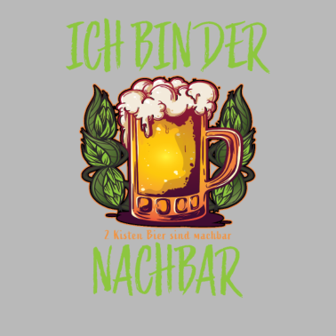 Motiv 2 Kisten Bier sind machbar Nachbar Geschenk