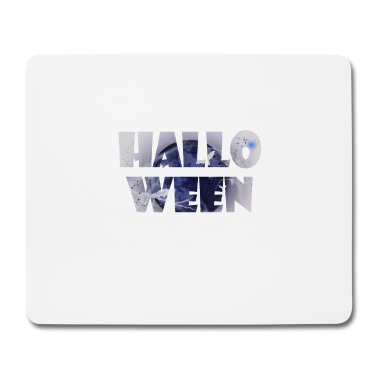 Einzug Mousepad - Halloween Schriftzug Gruselmond