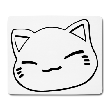 Einzug Mousepad - Nemuri Neko, Schlafende Katze, schwarz