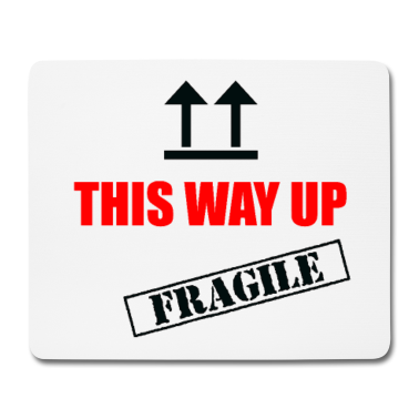 Einzug Mousepad - This way up Umzug Umzugskarton Lager lustig Humor