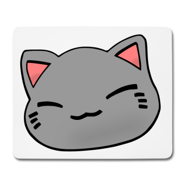 Einzug Mousepad - Nemuri Neko, Schlafende Katze, grau