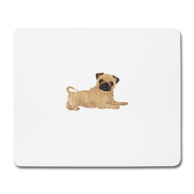 Einzug Mousepad - Mops - lustiger Spruch für Mops-Besitzer