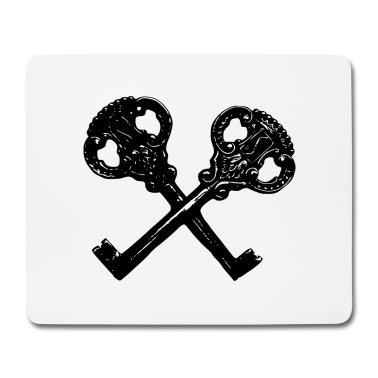 Einzug Mousepad - Antik Vintage Retro Wappen Schlüssel Motiv