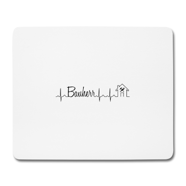 Einzug Mousepad - Bauherr Bauherrin Herzschlag Hausbau Baustelle