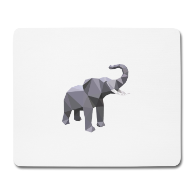 Einzug Mousepad - Elefant 3D Grau